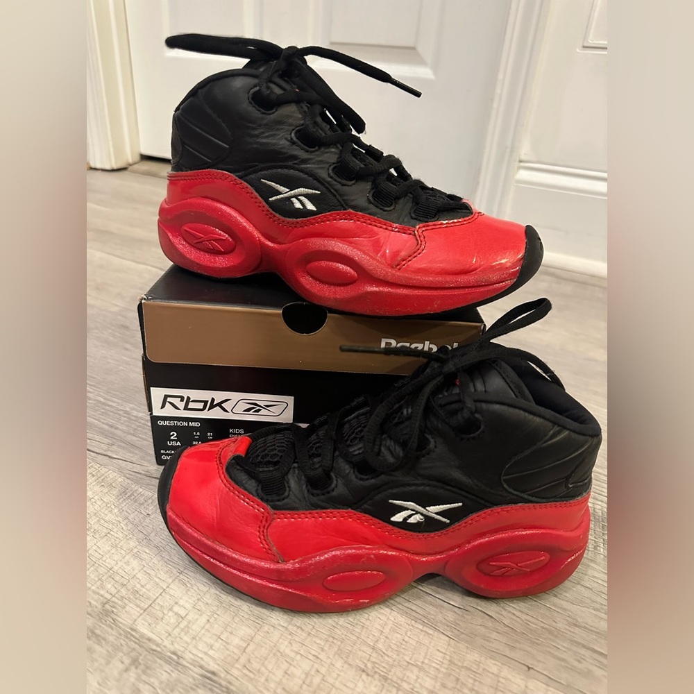 Mid Quest Kids Size 2 Reebok Allen Iverson